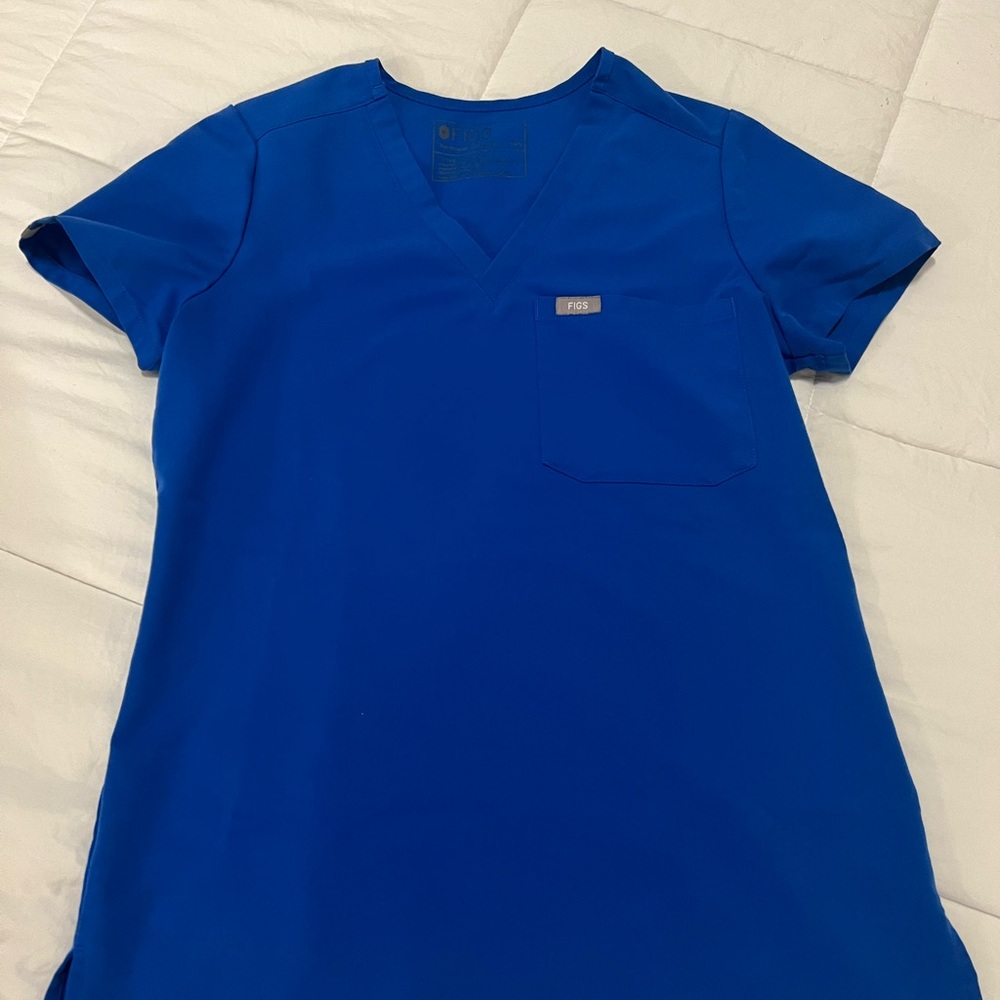 Figs Scrub Tops in Royal Blue